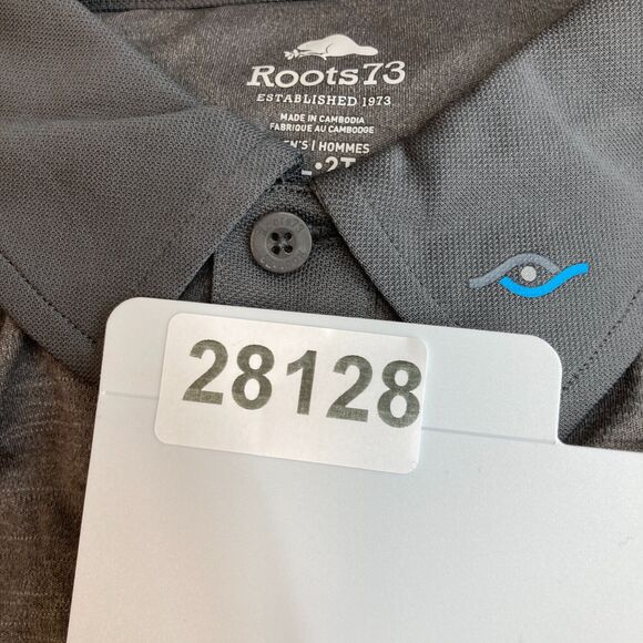 Roots 73 Rapid Lake SS Polo Shirt Mens 2XL Charcoal Gray Forescout Logo NWT - Picture 13 of 13